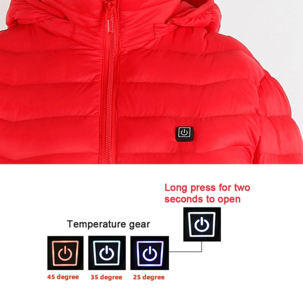 Self Heated Jacket Coat USB Electric Jacket Cotton Coat Heater Thermal Clothing Heating Vest Men's Clothes Winter