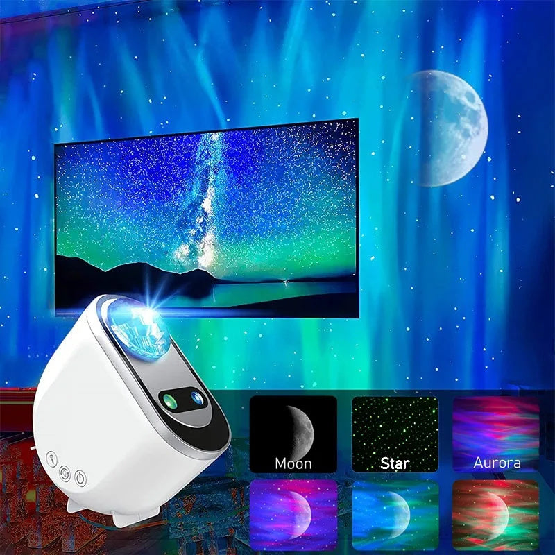 Aurora Starlight Projectors LED Galaxy Star Atmosphere Galaxy Night Light Home Bedroom Sky Moon Lamp